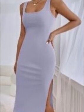 NWOT SHEIN Essnce Solid Color Sleeveless Dress With Sweetheart Neck